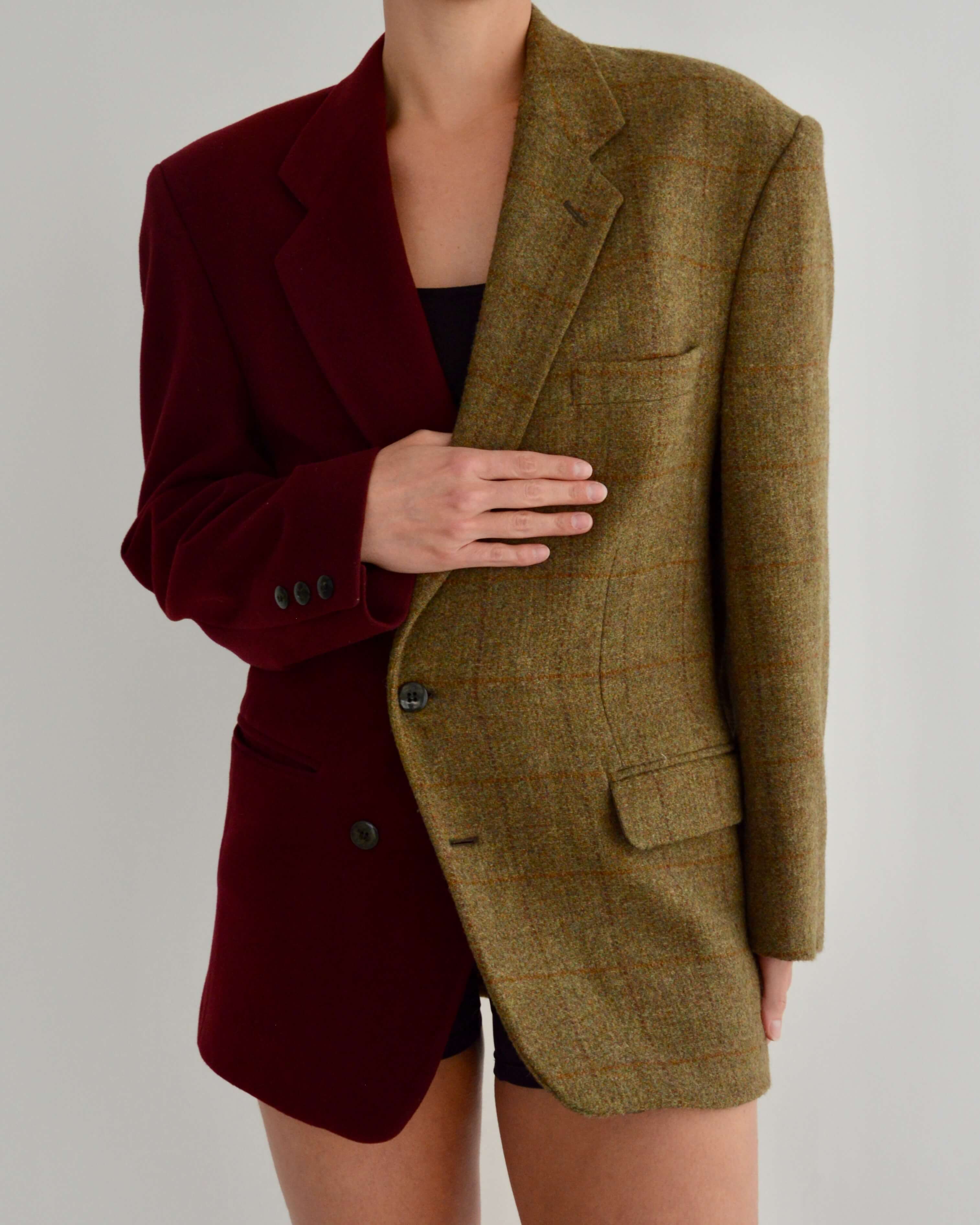 Blazer DUO - Cachemir burdeos (talla pequeña/grande)