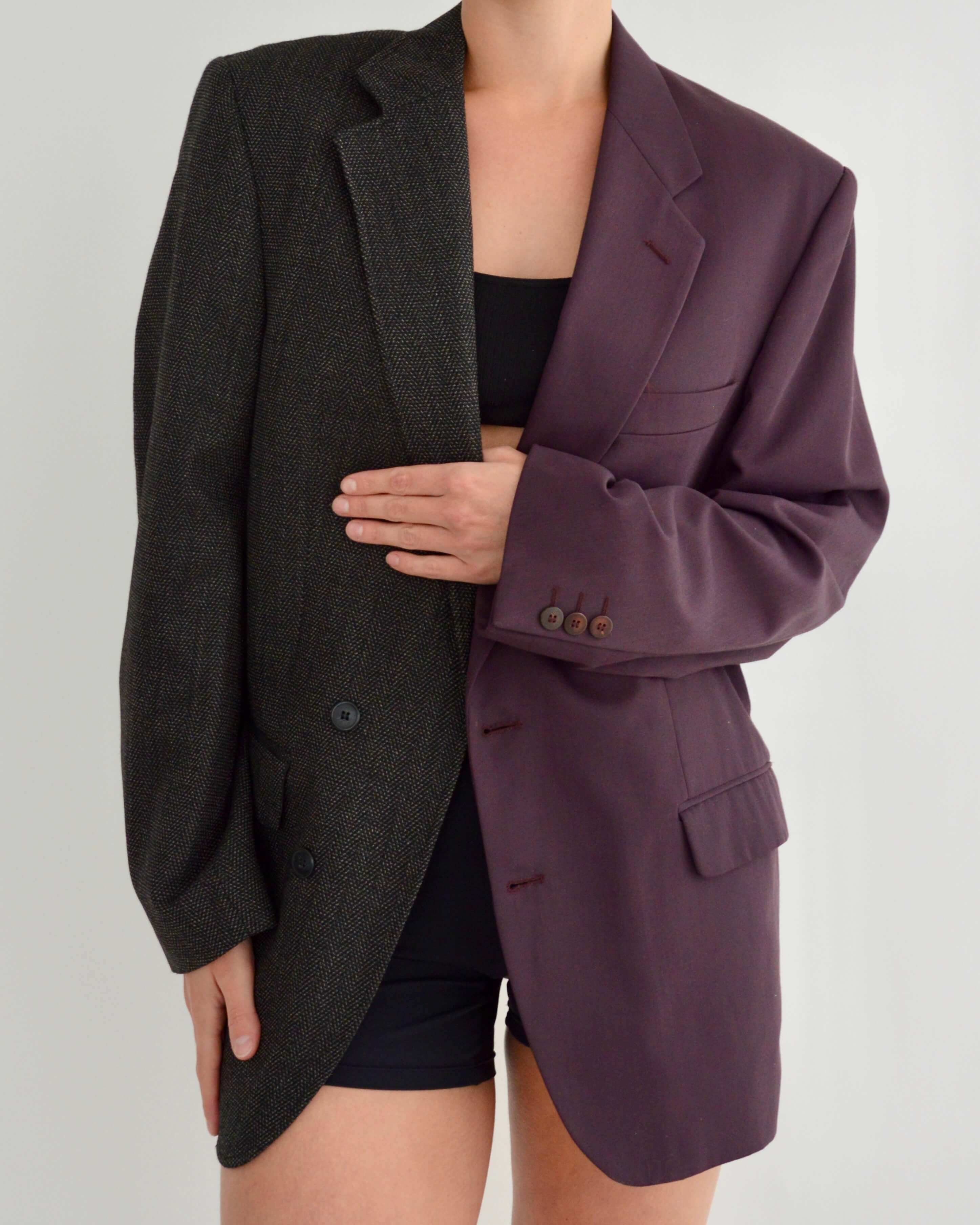 DUO Blazer - Purple and Textured (M)