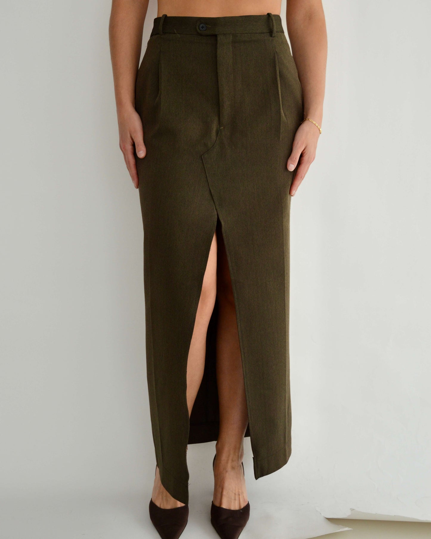 Vegan Long Skirt - Green (S/M)