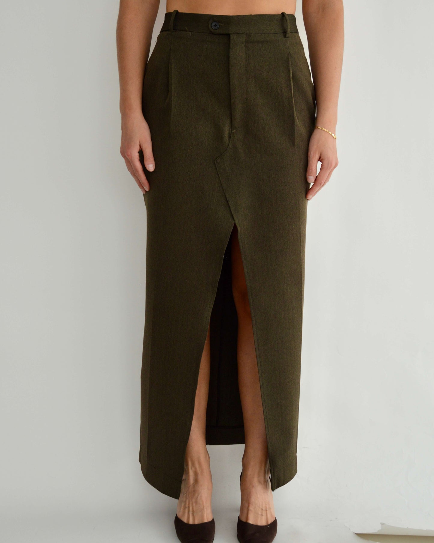 Vegan Long Skirt - Green (S/M)