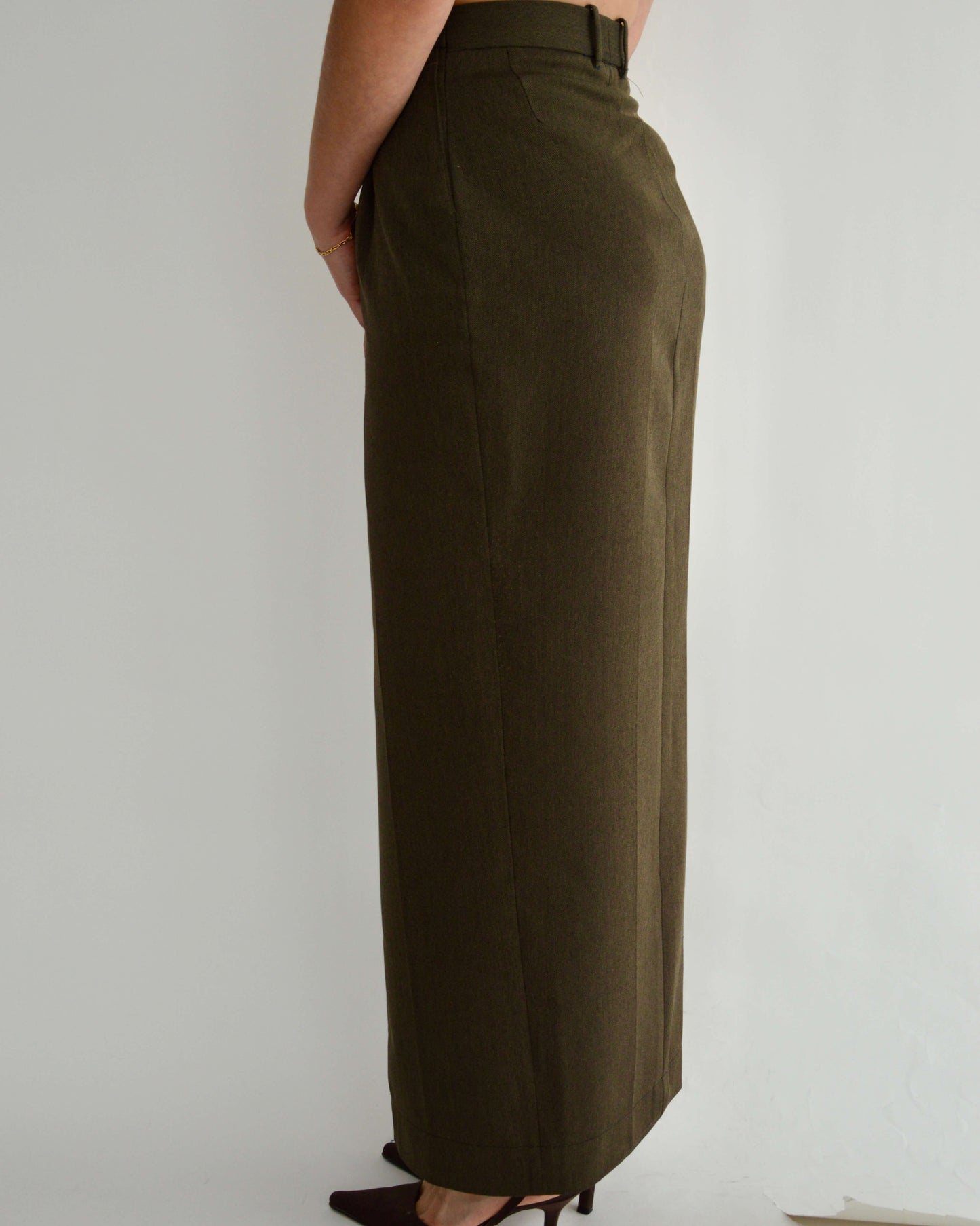Vegan Long Skirt - Green (S/M)