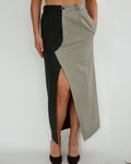 DUO Long Skirt - Greenish Two Tones (S)