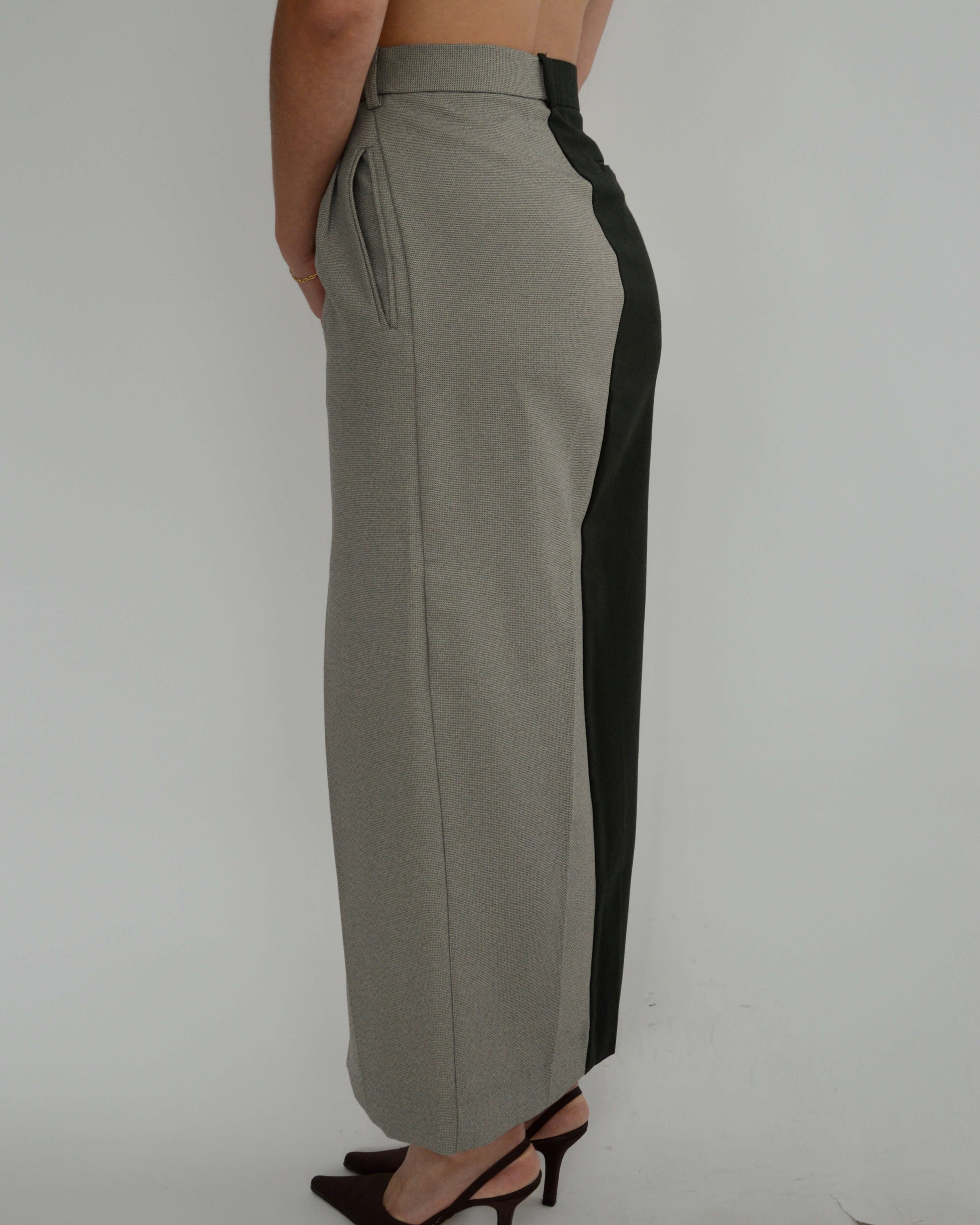 Falda larga DUO - Verde bicolor (S)