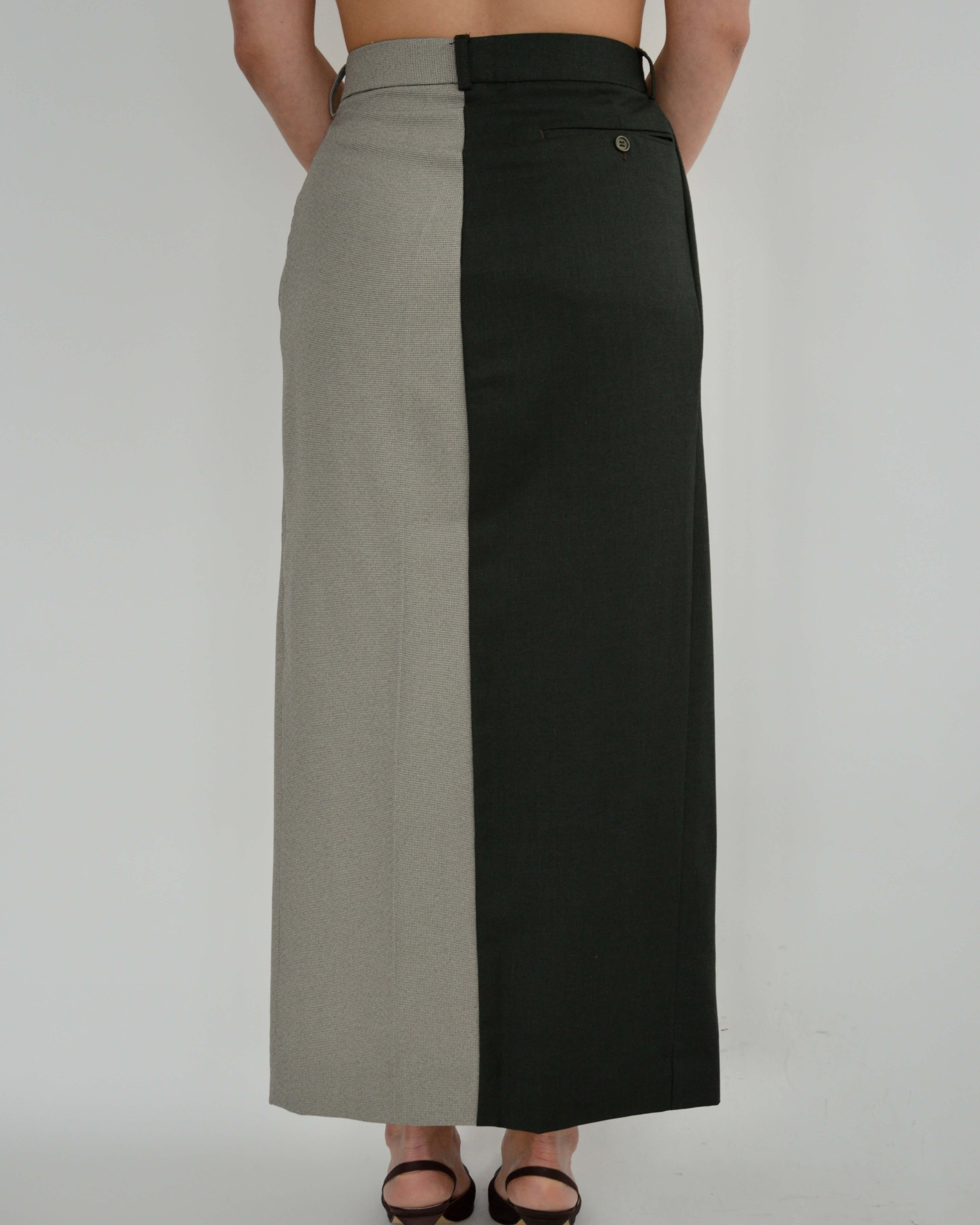 DUO Long Skirt - Greenish Two Tones (S)