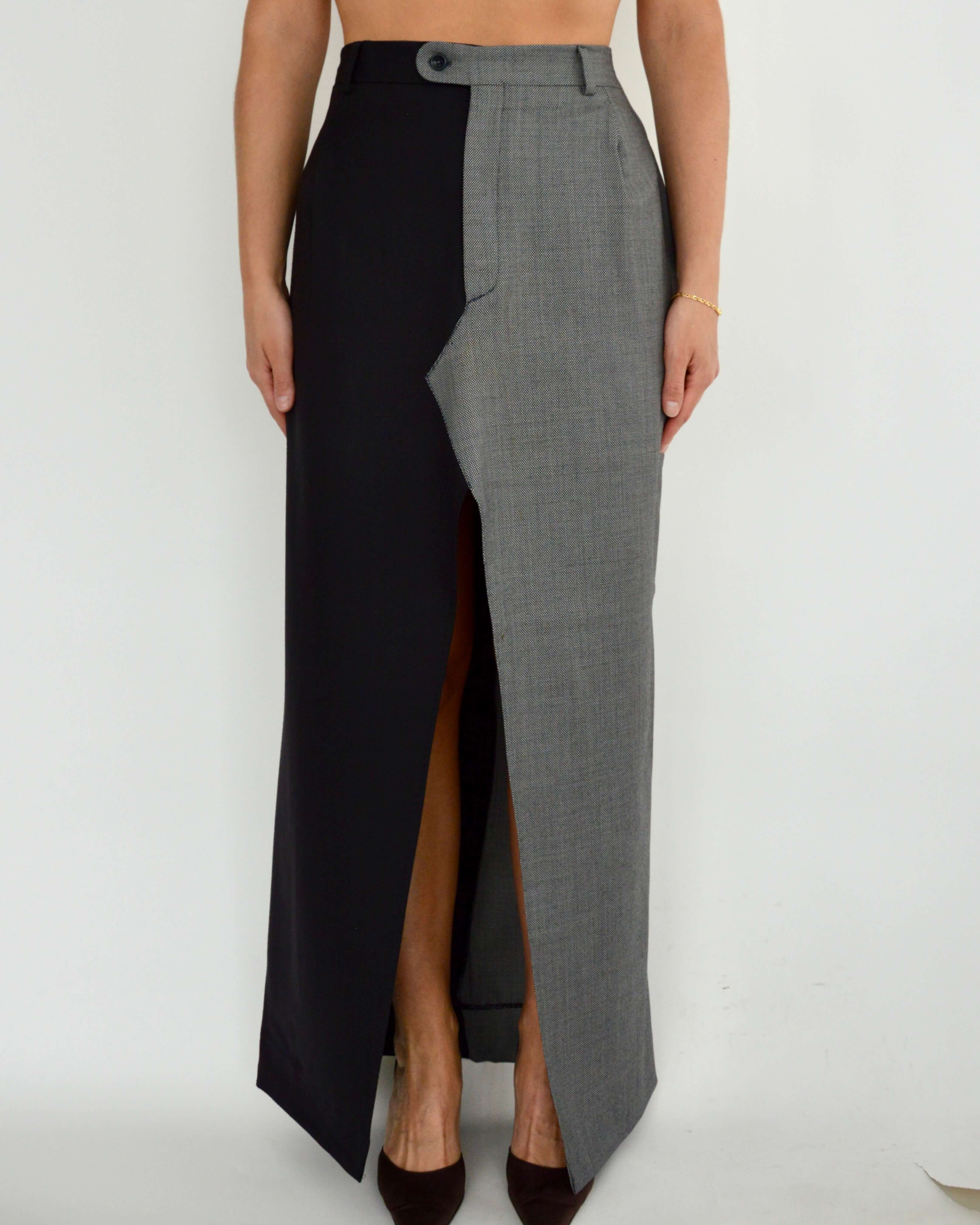 DUO Long Skirt - Grey on Top (L)