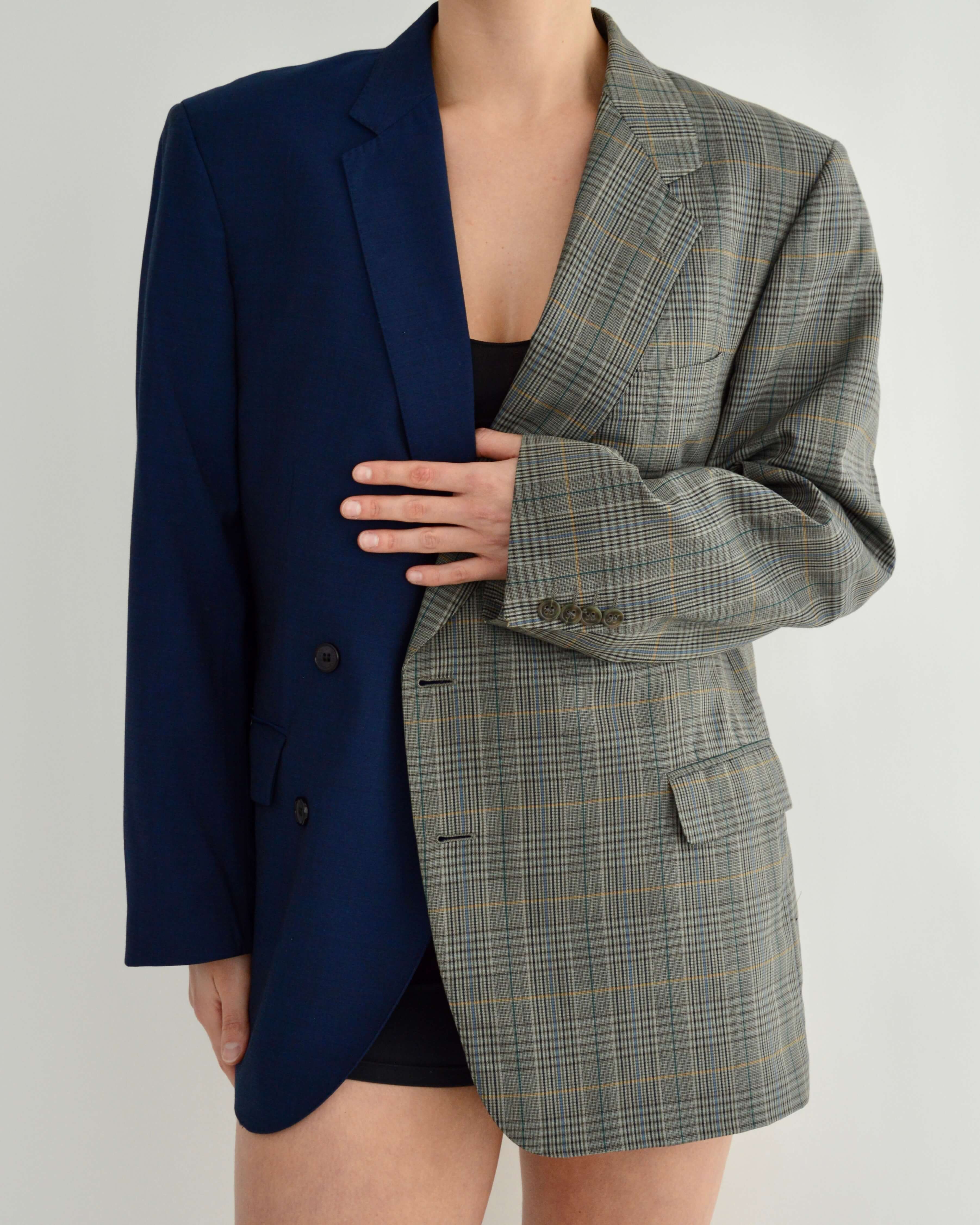 DUO Blazer - Plaided Blue (XL)