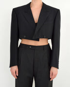 Cropped Blazer - Black (S)