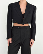 Cropped Blazer - Black (S)