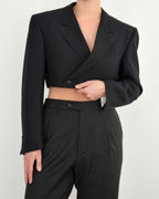 Cropped Blazer - Black (S)