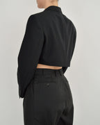 Cropped Blazer - Black (S)