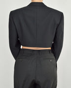 Cropped Blazer - Black (S)