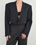 Cropped Blazer - Navy (M)