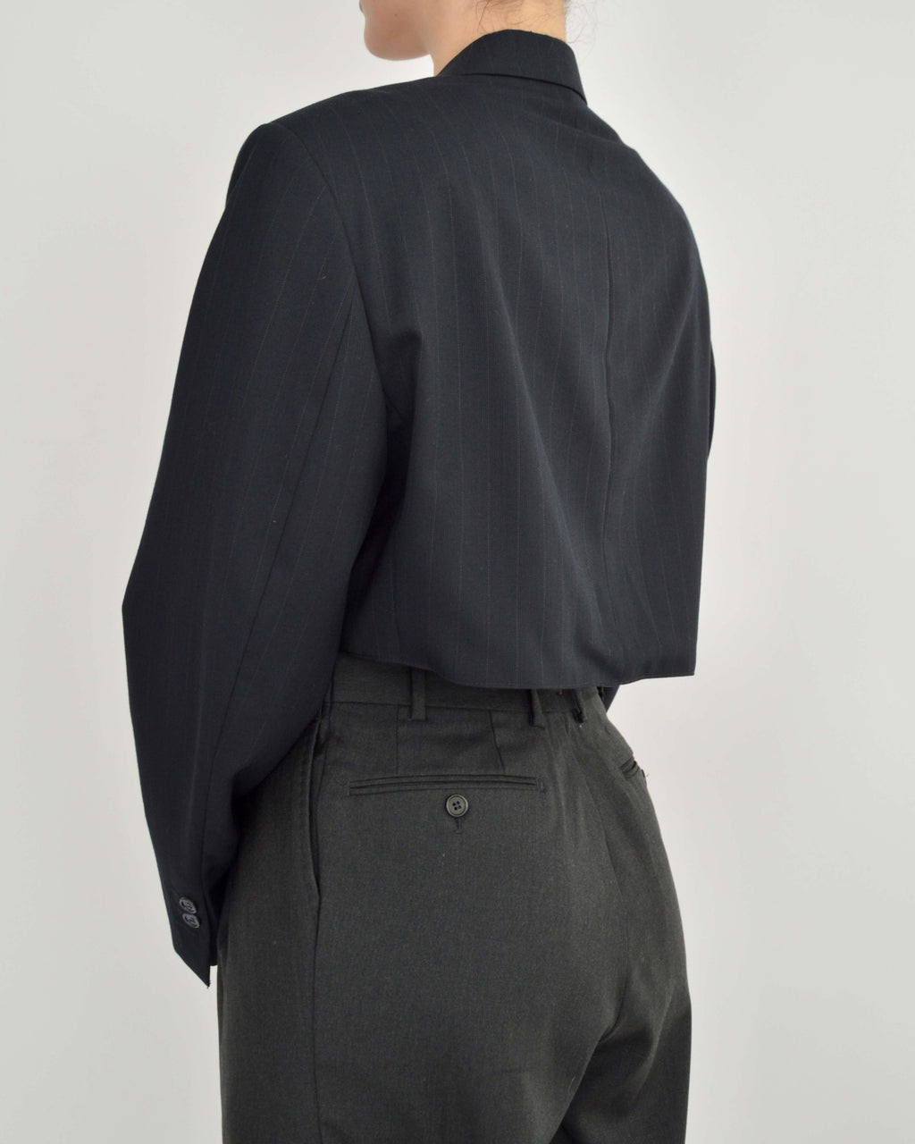 Cropped Blazer - Navy (M)