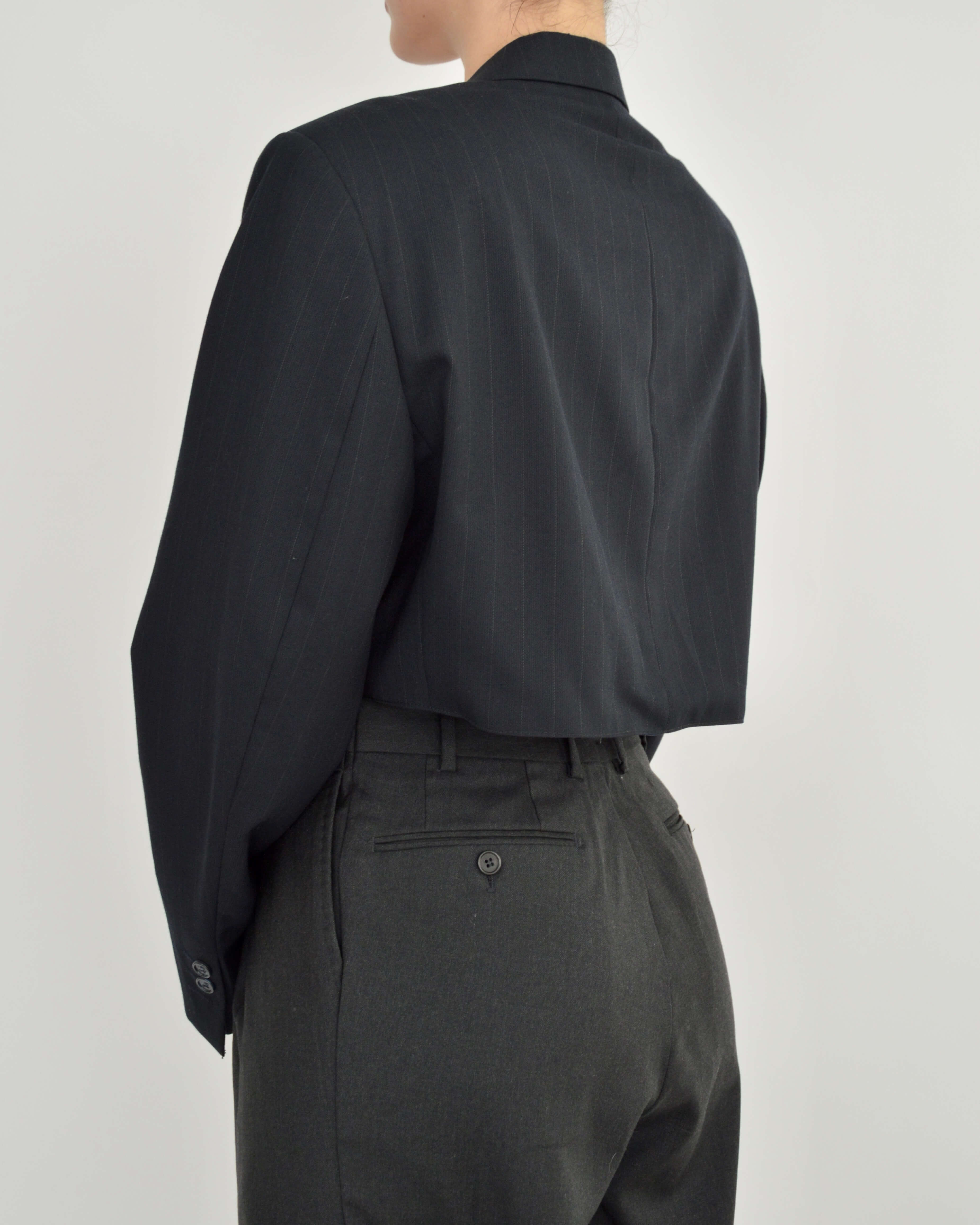 Cropped Blazer - Navy (M)