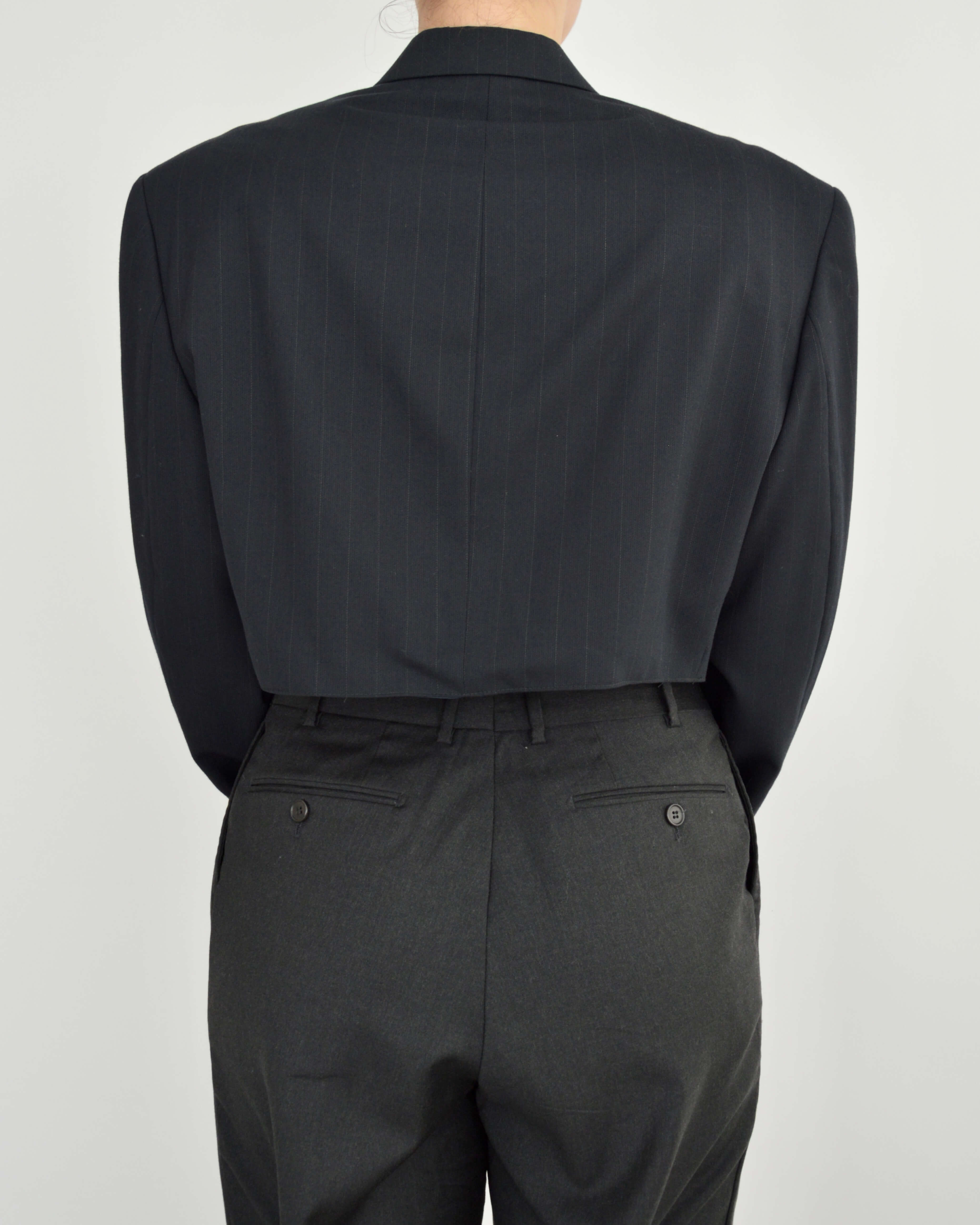 Cropped Blazer - Navy (M)