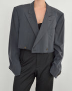 Cropped Blazer - Light Blue (L)