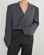 Cropped Blazer - Light Blue (L)