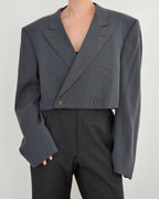 Cropped Blazer - Light Blue (L)