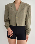 Bomber - Beige Tiny Squares (S/L)