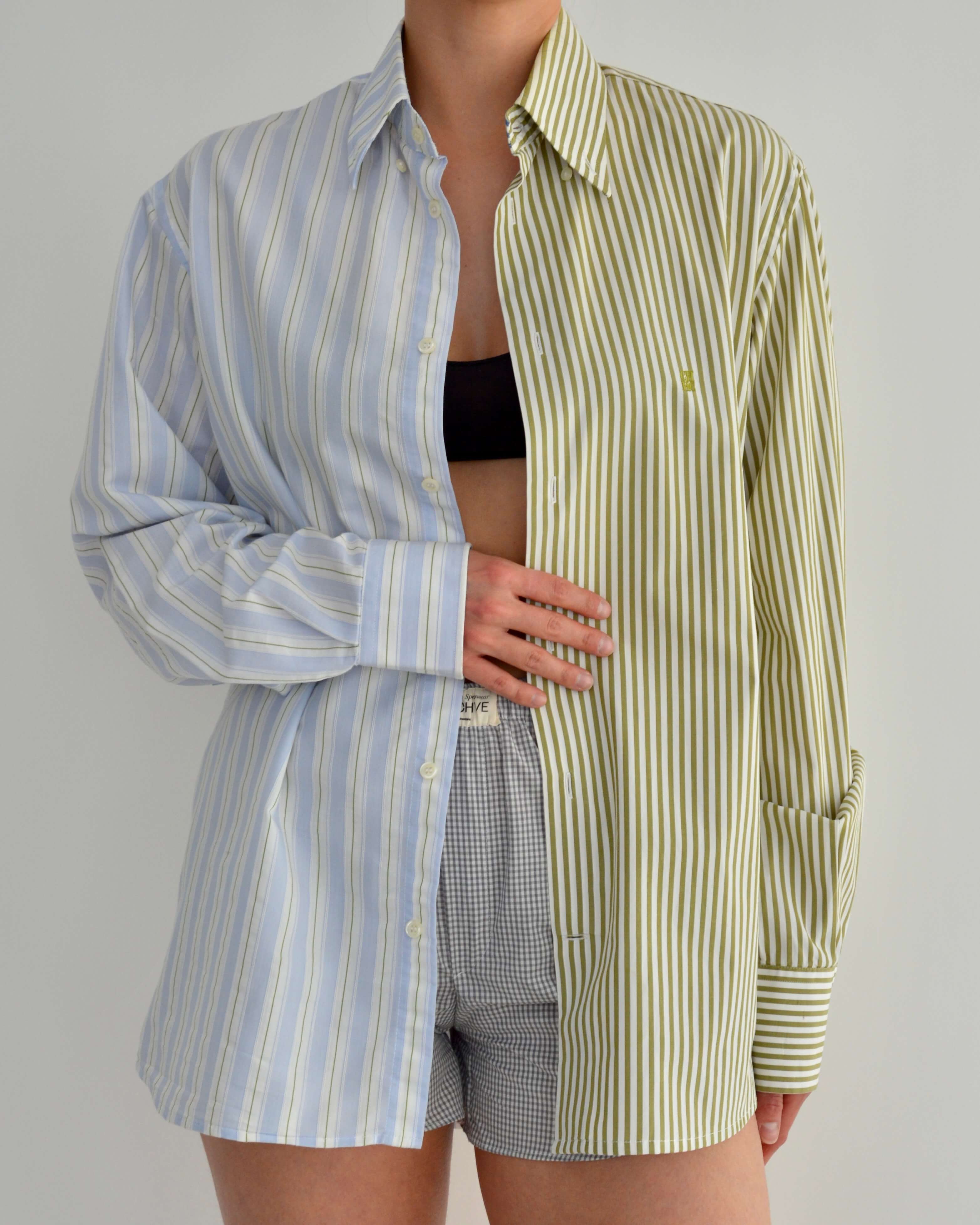 DUO Shirt - CH Green & Baby Blue (S/L)