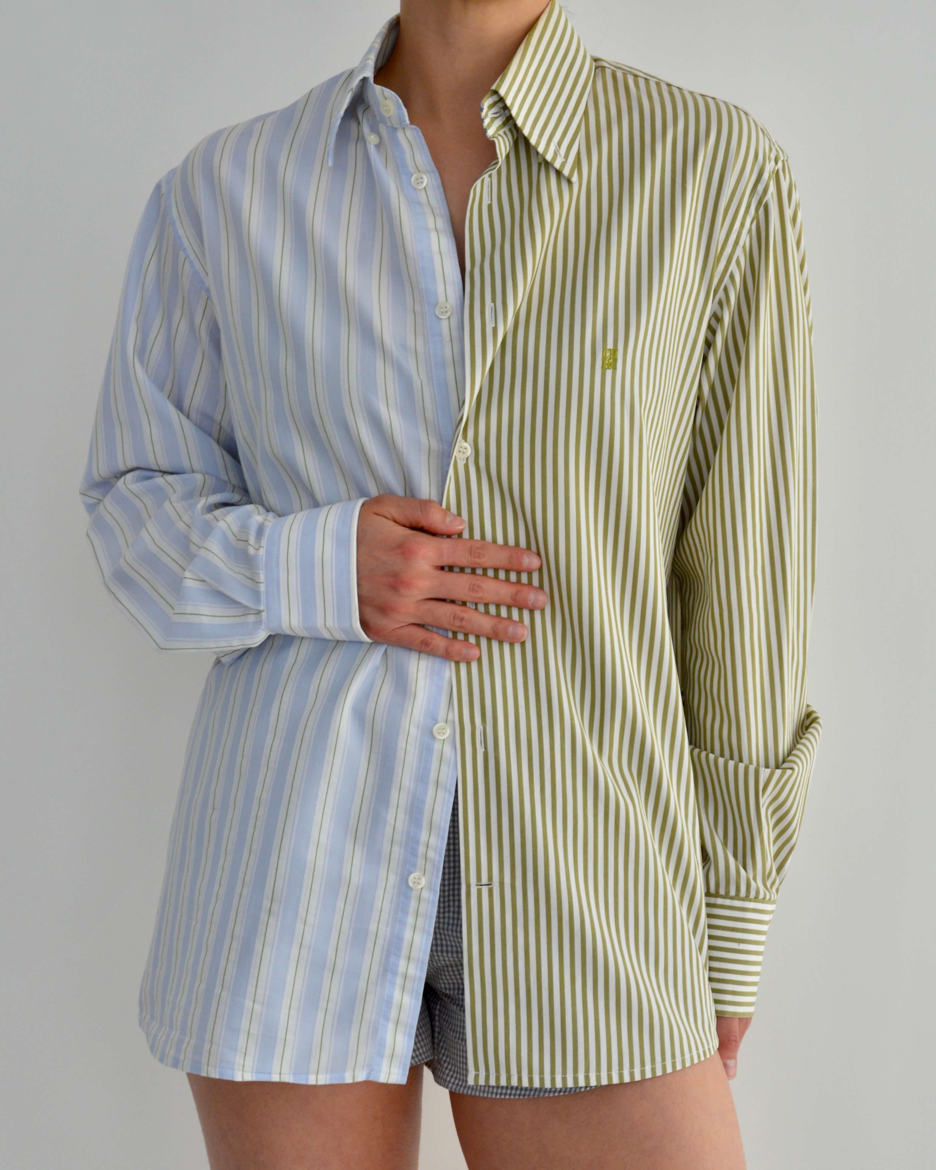 DUO Shirt - CH Green & Baby Blue (S/L)