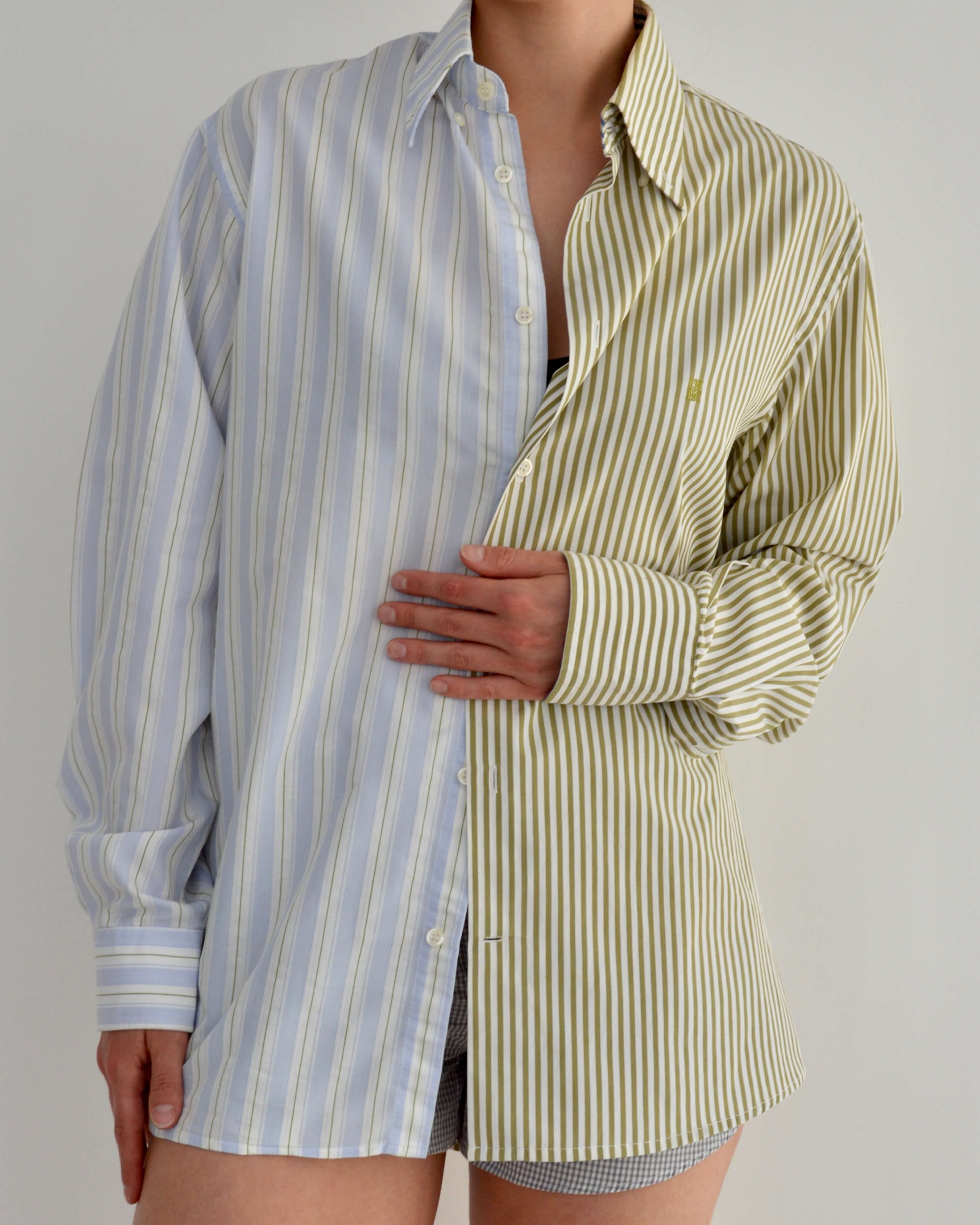 DUO Shirt - CH Green & Baby Blue (S/L)