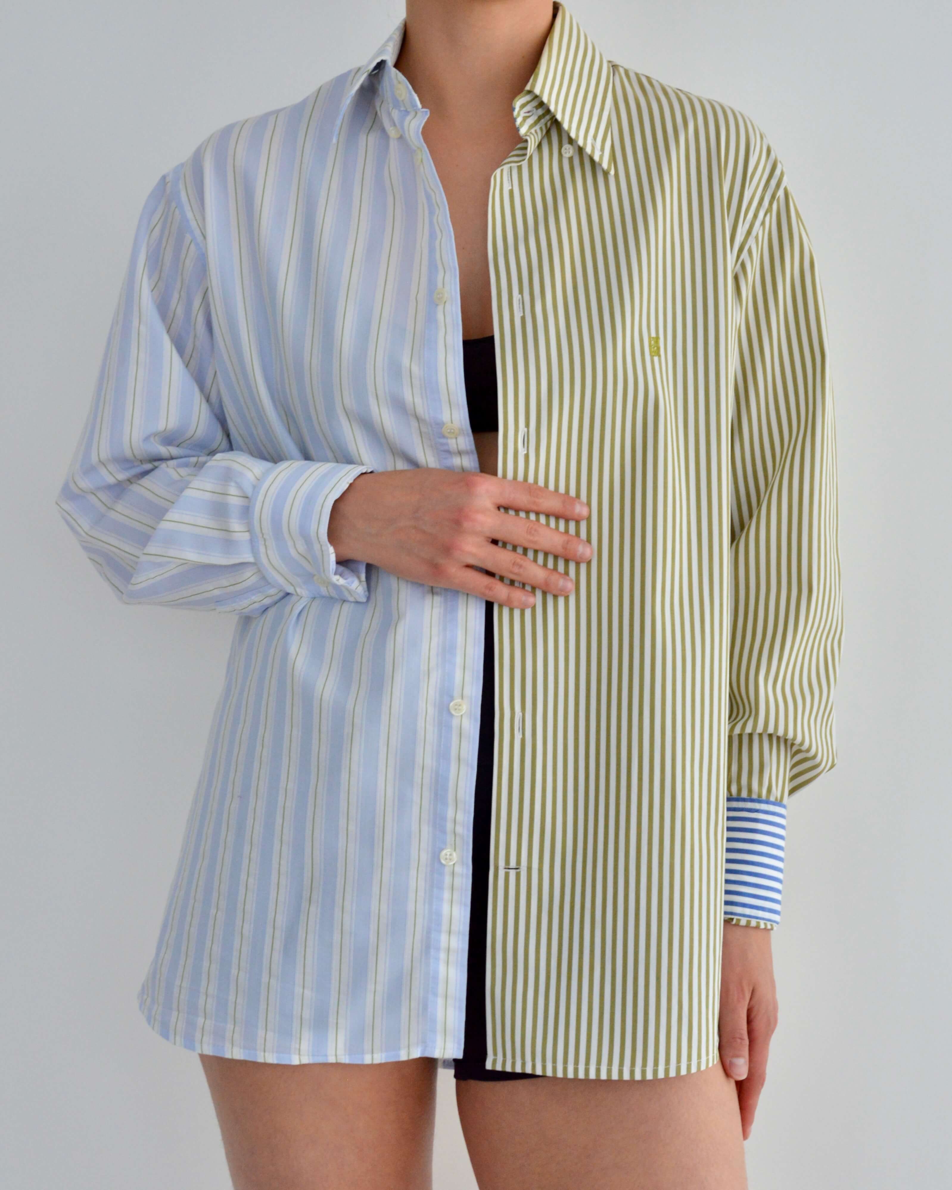 DUO Shirt - CH Green & Baby Blue (S/L)