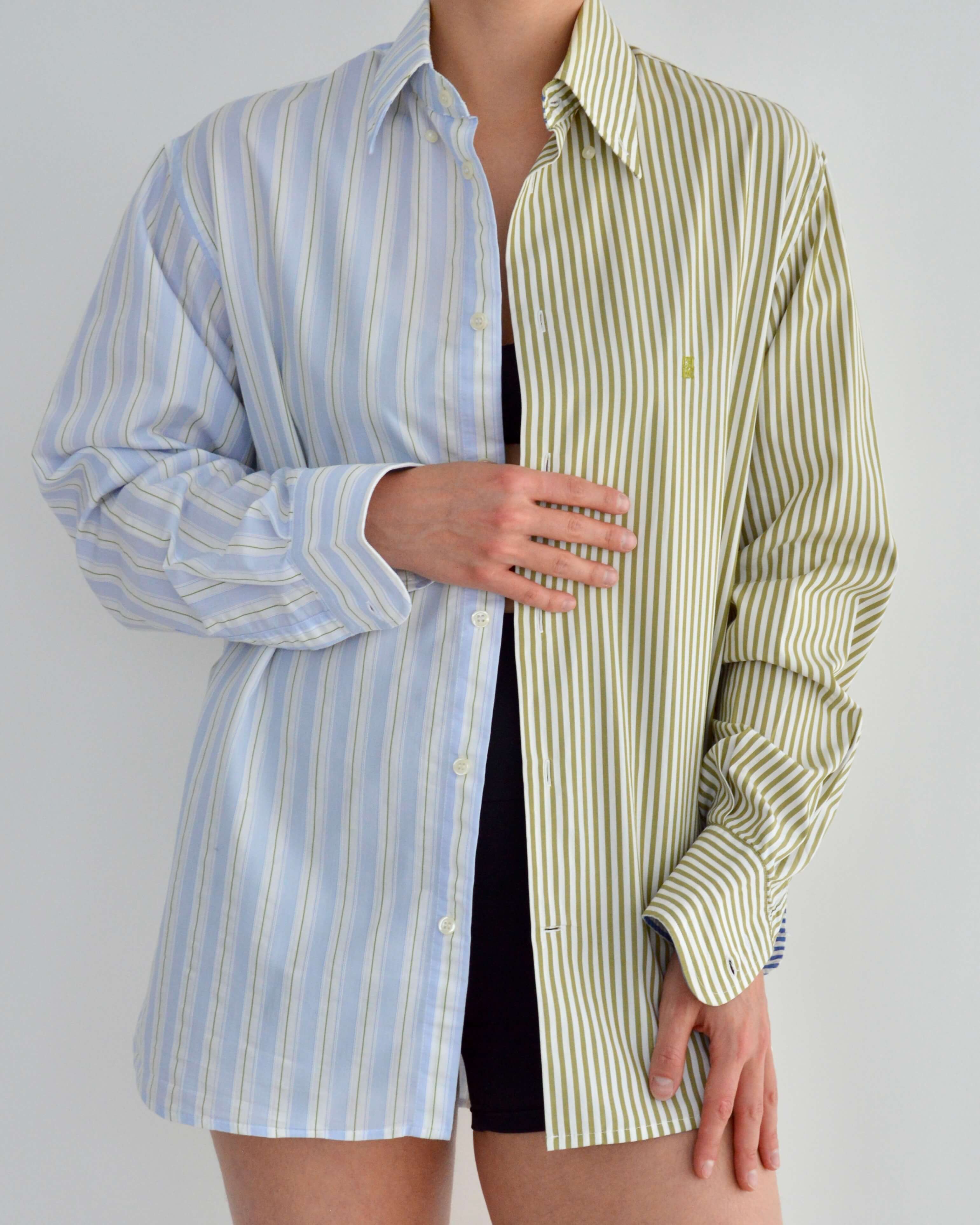 DUO Shirt - CH Green & Baby Blue (S/L)