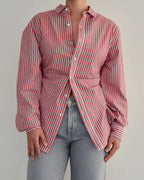 Fitted Shirt - Red Stripped (S/M)