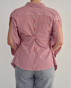Fitted Shirt - Red Stripped (S/M)