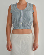 Summer Top - Blue and Green (S)