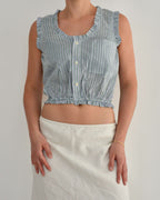 Summer Top - Blue and Green (S)