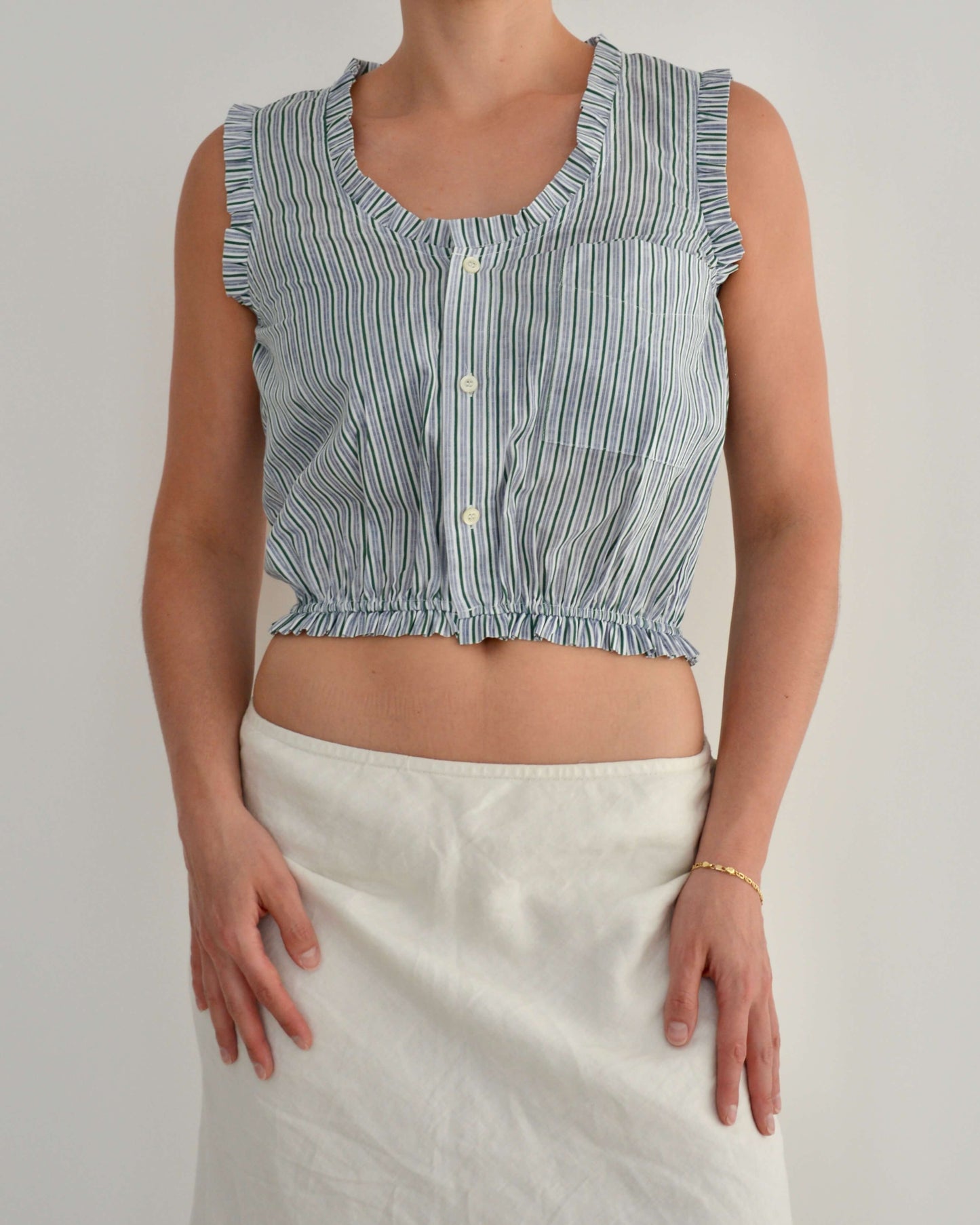 Summer Top - Blue and Green (XXS/S)