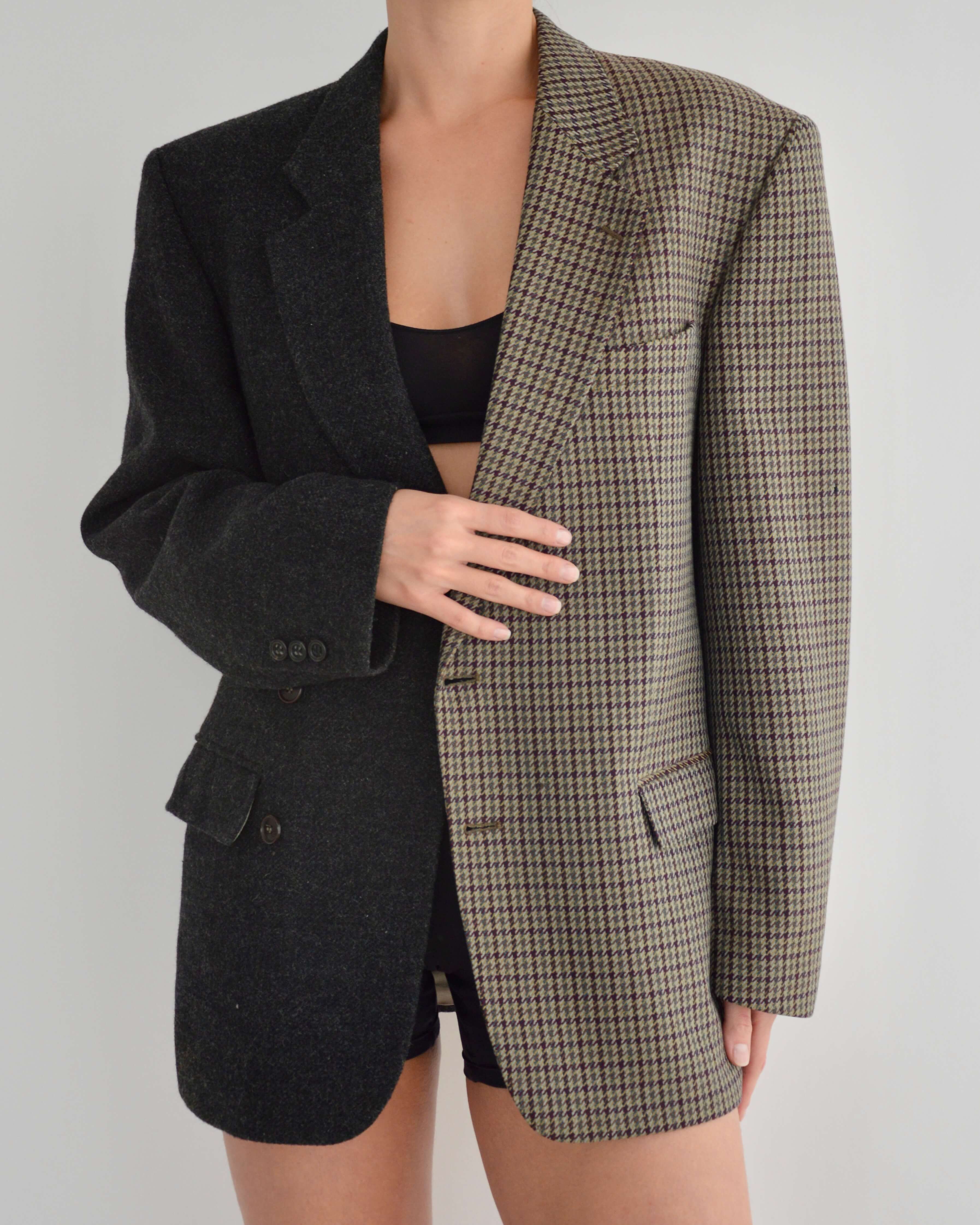 Blazer DUO - Motif à carreaux texturé (S/L)