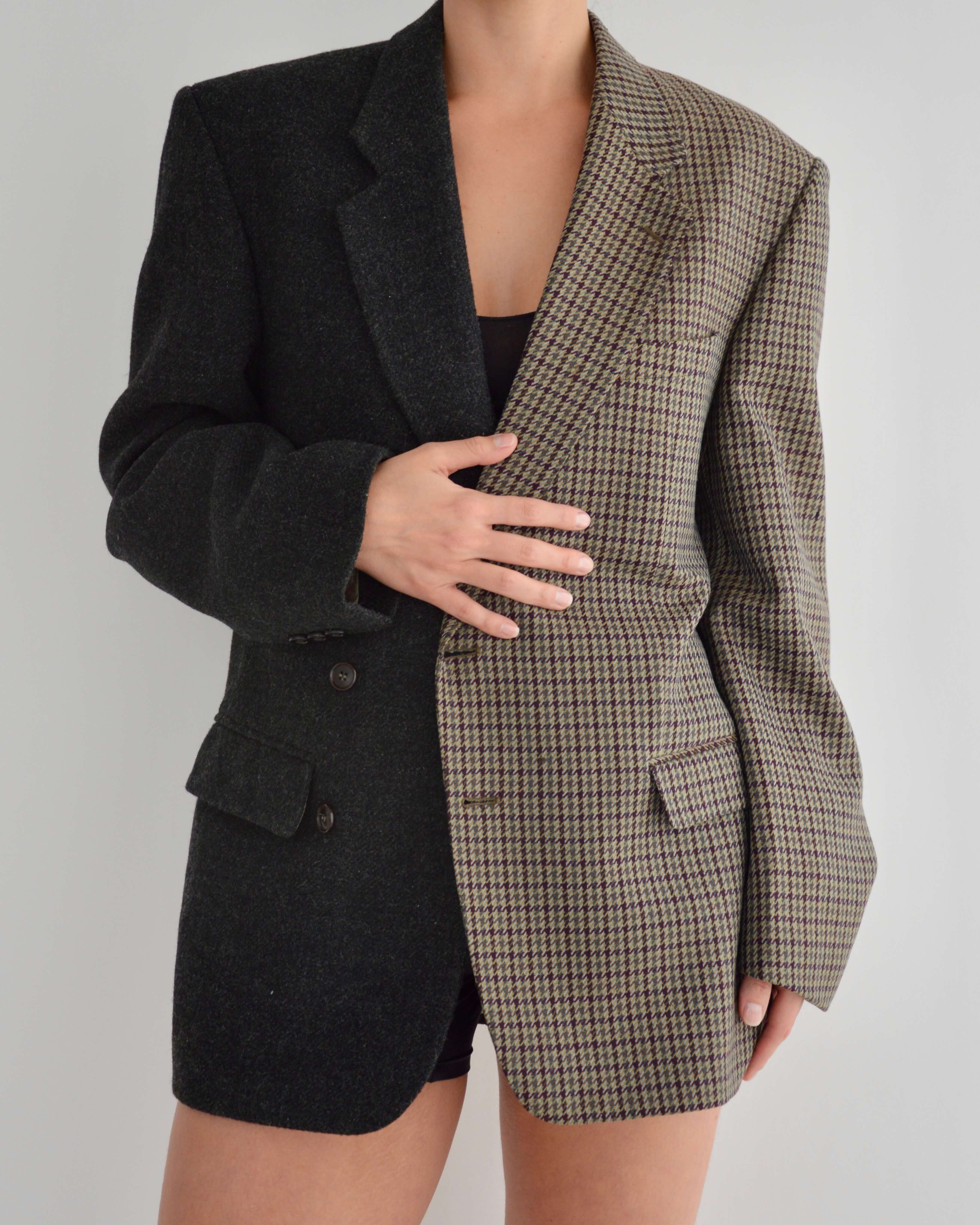 Blazer DUO - Motif à carreaux texturé (S/L)