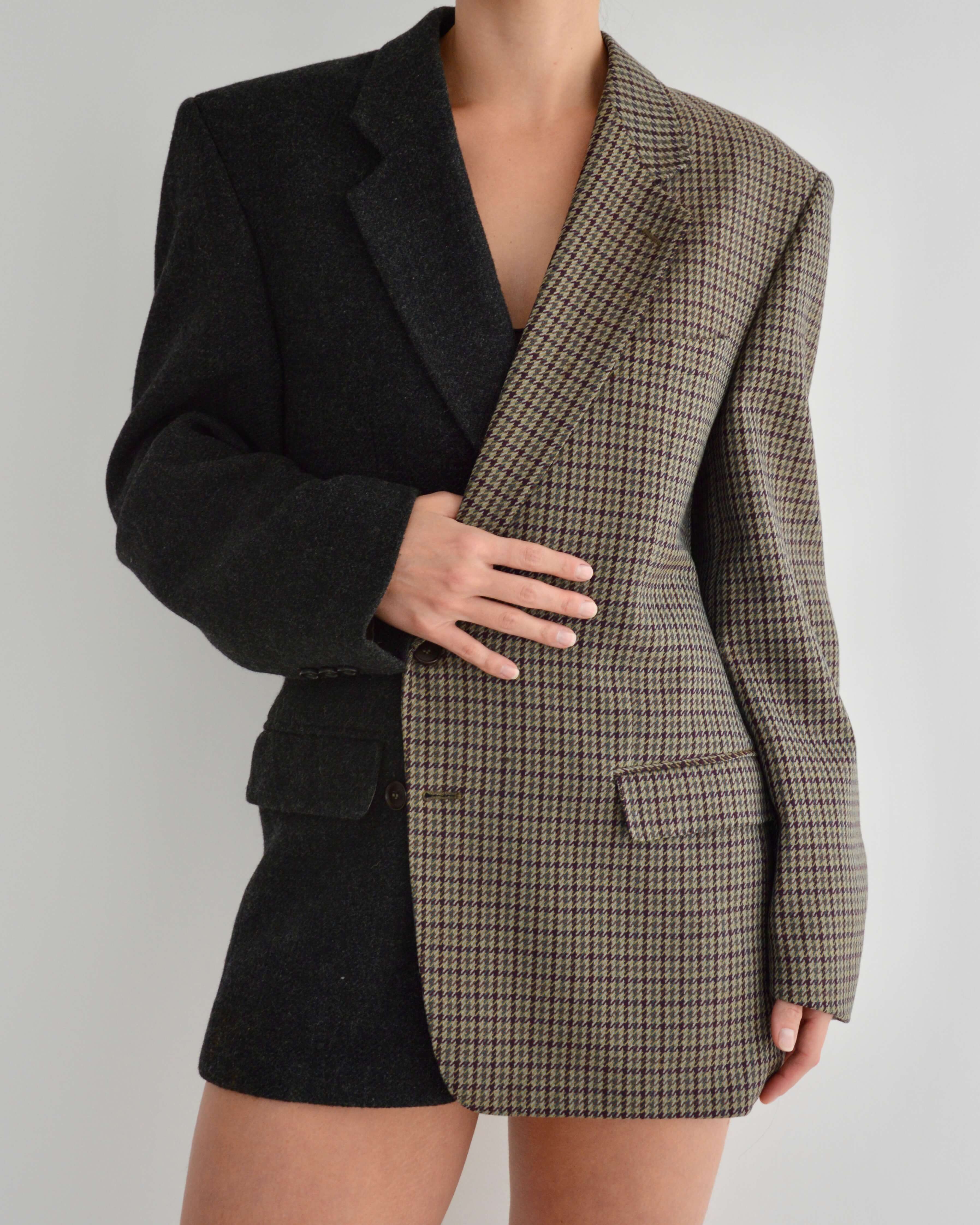 Blazer DUO - Motif à carreaux texturé (S/L)