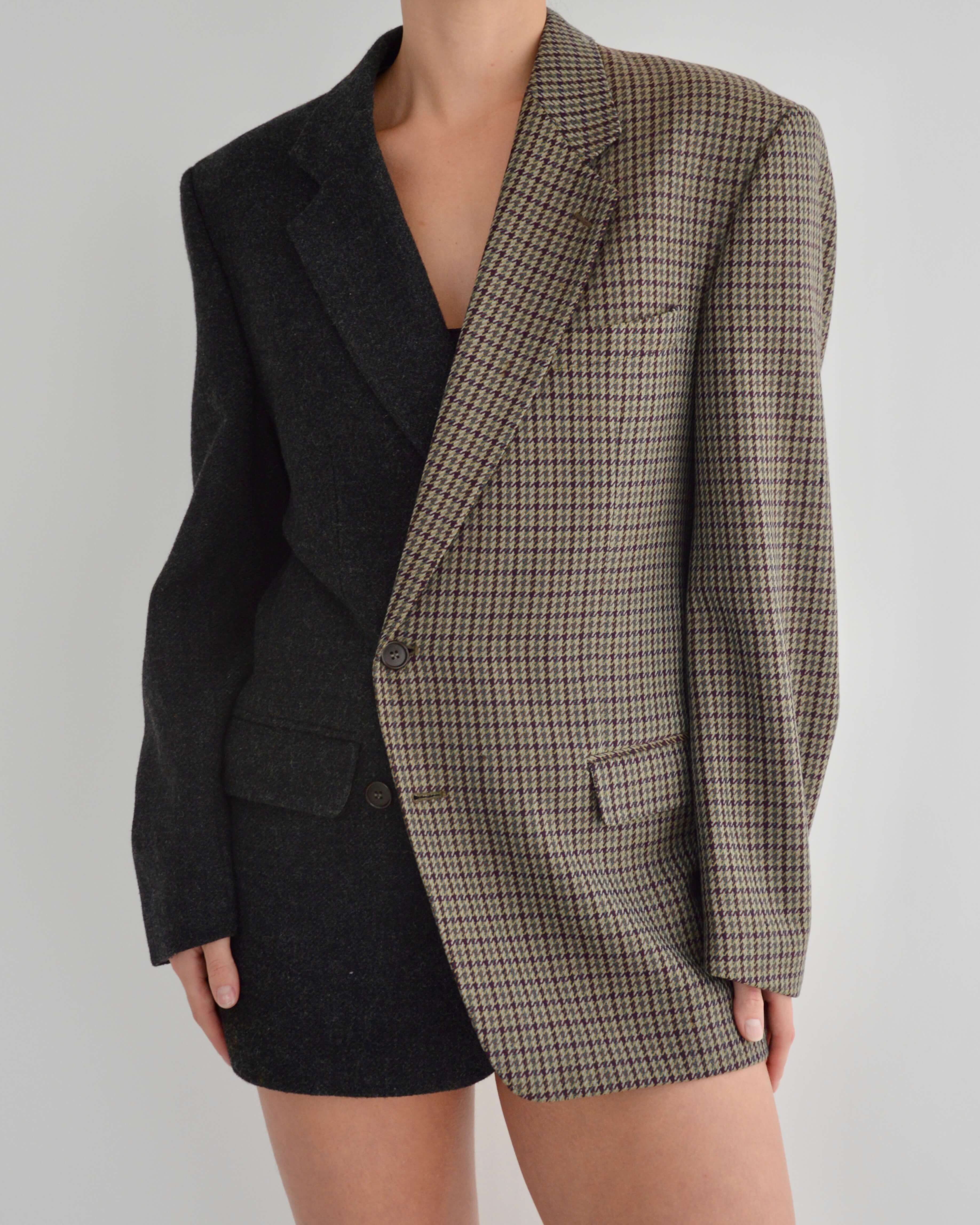 Blazer DUO - Motif à carreaux texturé (S/L)