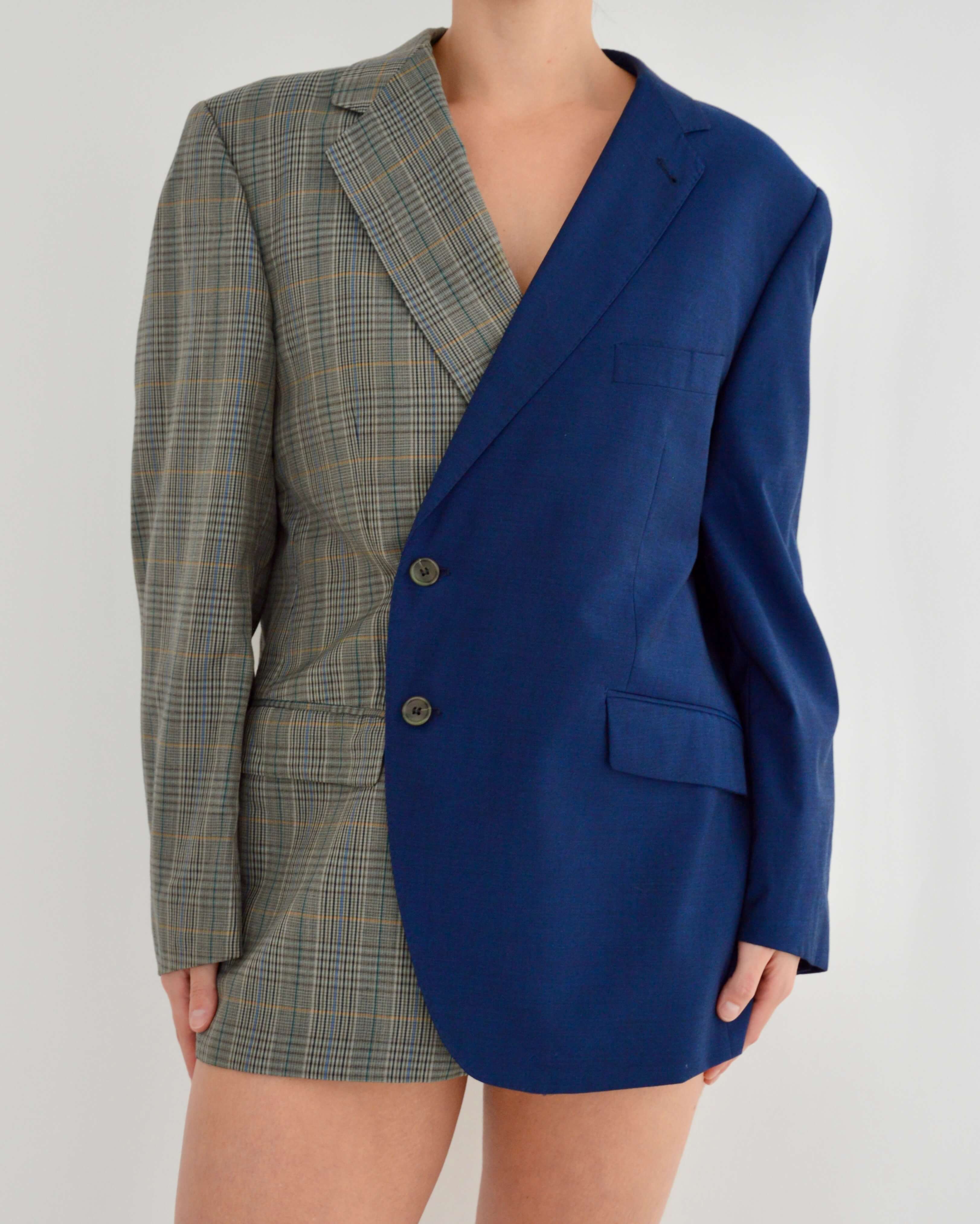 DUO Blazer - Plaided Blue (XL)
