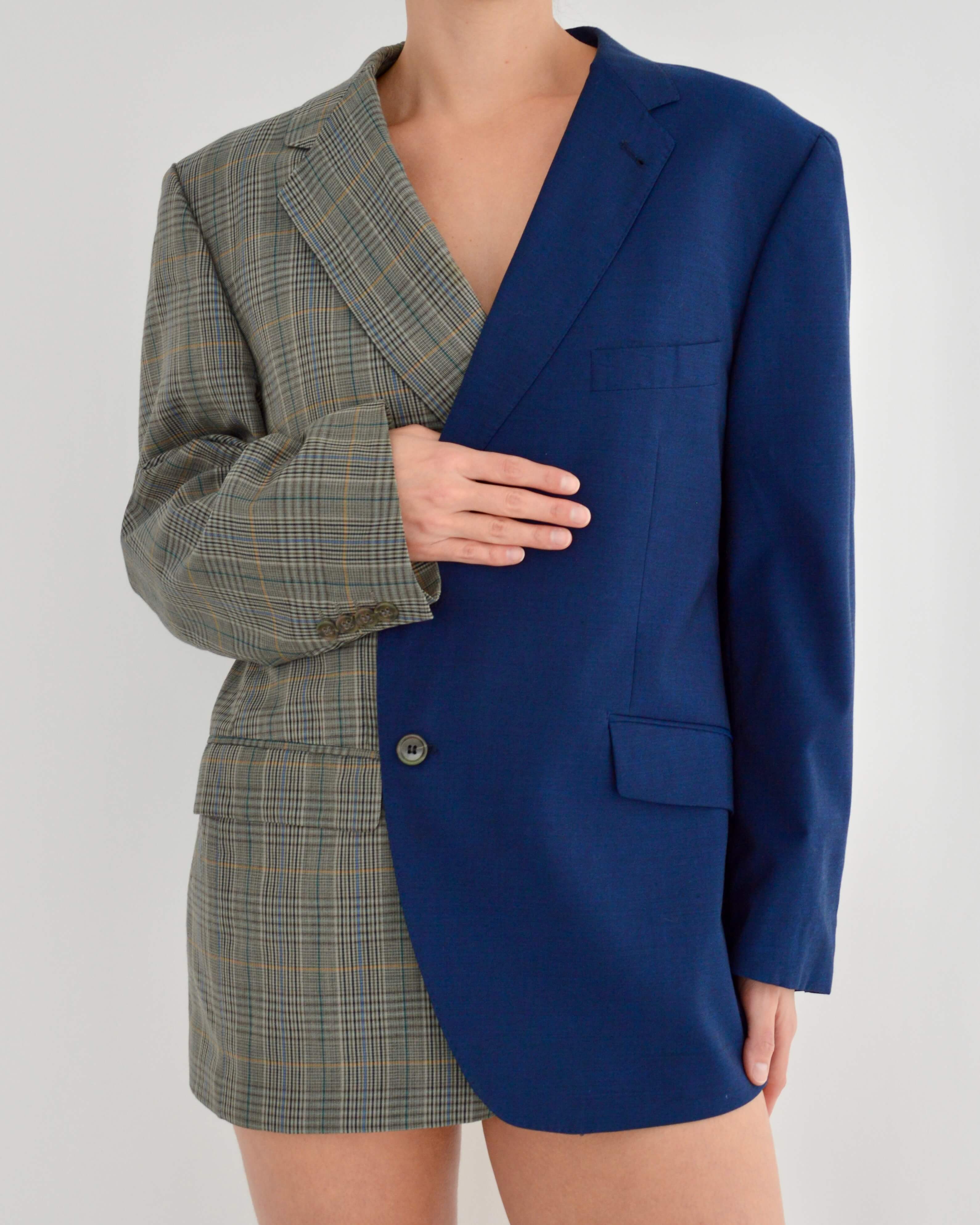 DUO Blazer - Plaided Blue (XL)