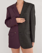 Blazer DUO - Violet et texturé (M)