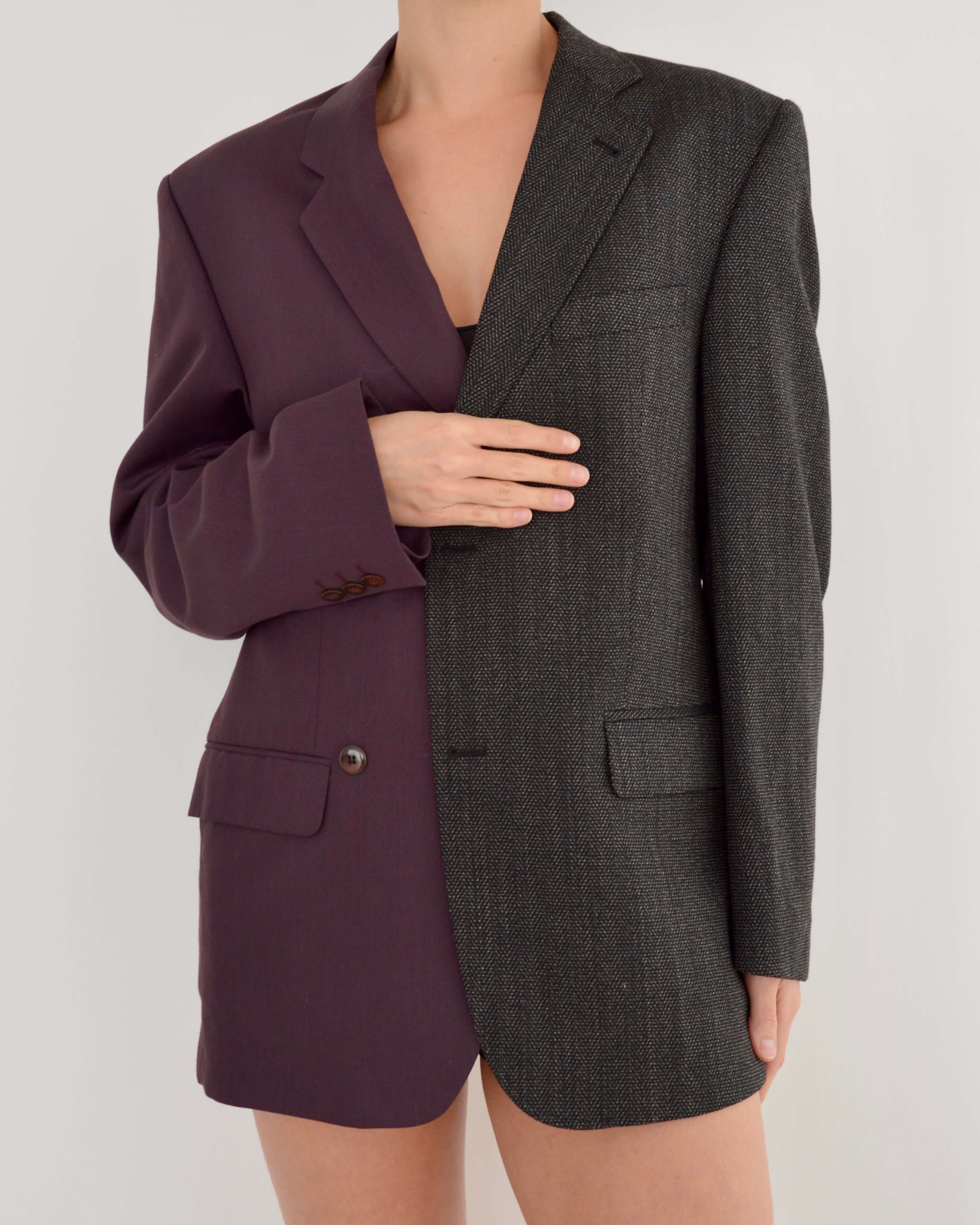 DUO Blazer - Purple and Textured (M)