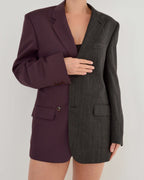 Blazer DUO - Violet et texturé (M)