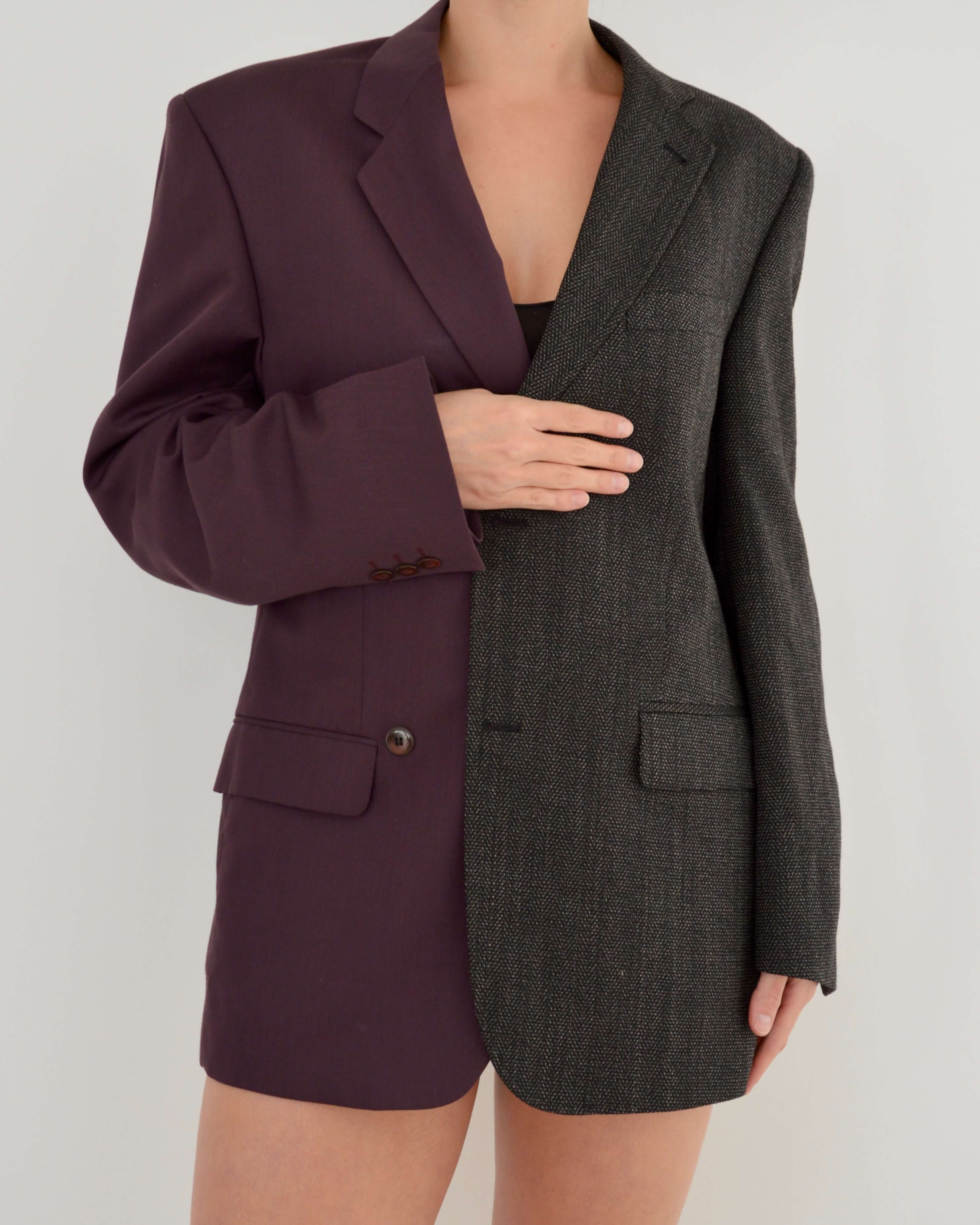 DUO Blazer - Purple and Textured (M)