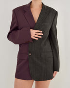 Blazer DUO - Violet et texturé (M)