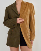 Blazer DUO - Velours côtelé doré (S)