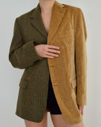 Blazer DUO - Velours côtelé doré (S)