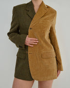 Blazer DUO - Velours côtelé doré (S)