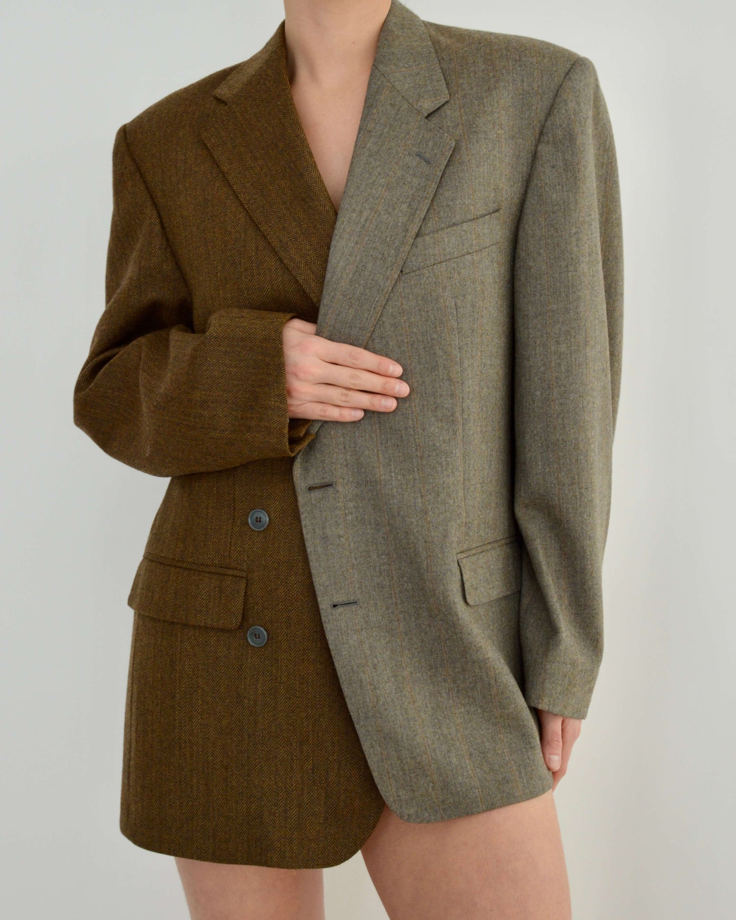 DUO Blazer - Grey & Brown (S/L)