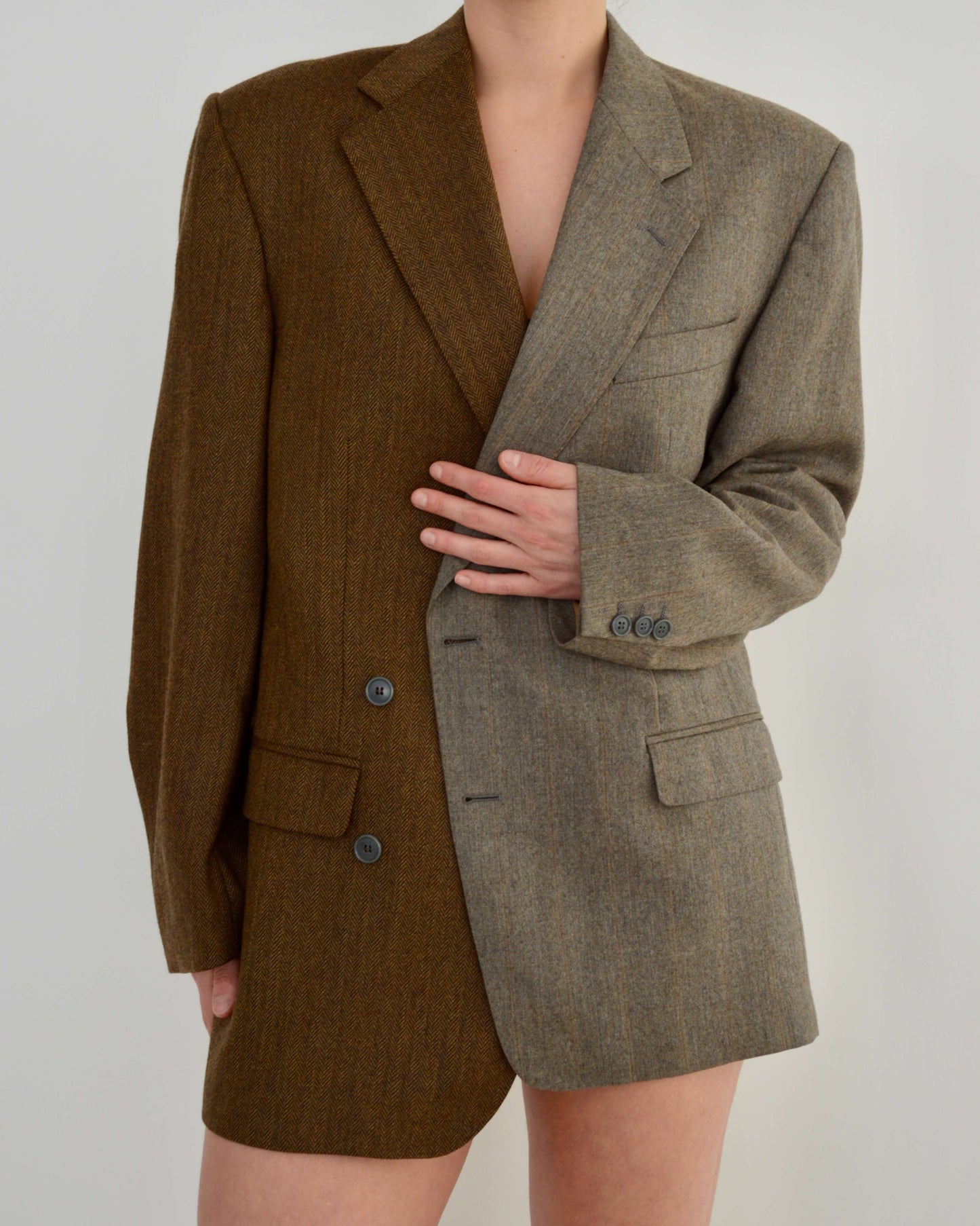 DUO Blazer - Grey & Brown (S/L)