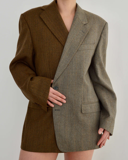 DUO Blazer - Grey & Brown (S/L)